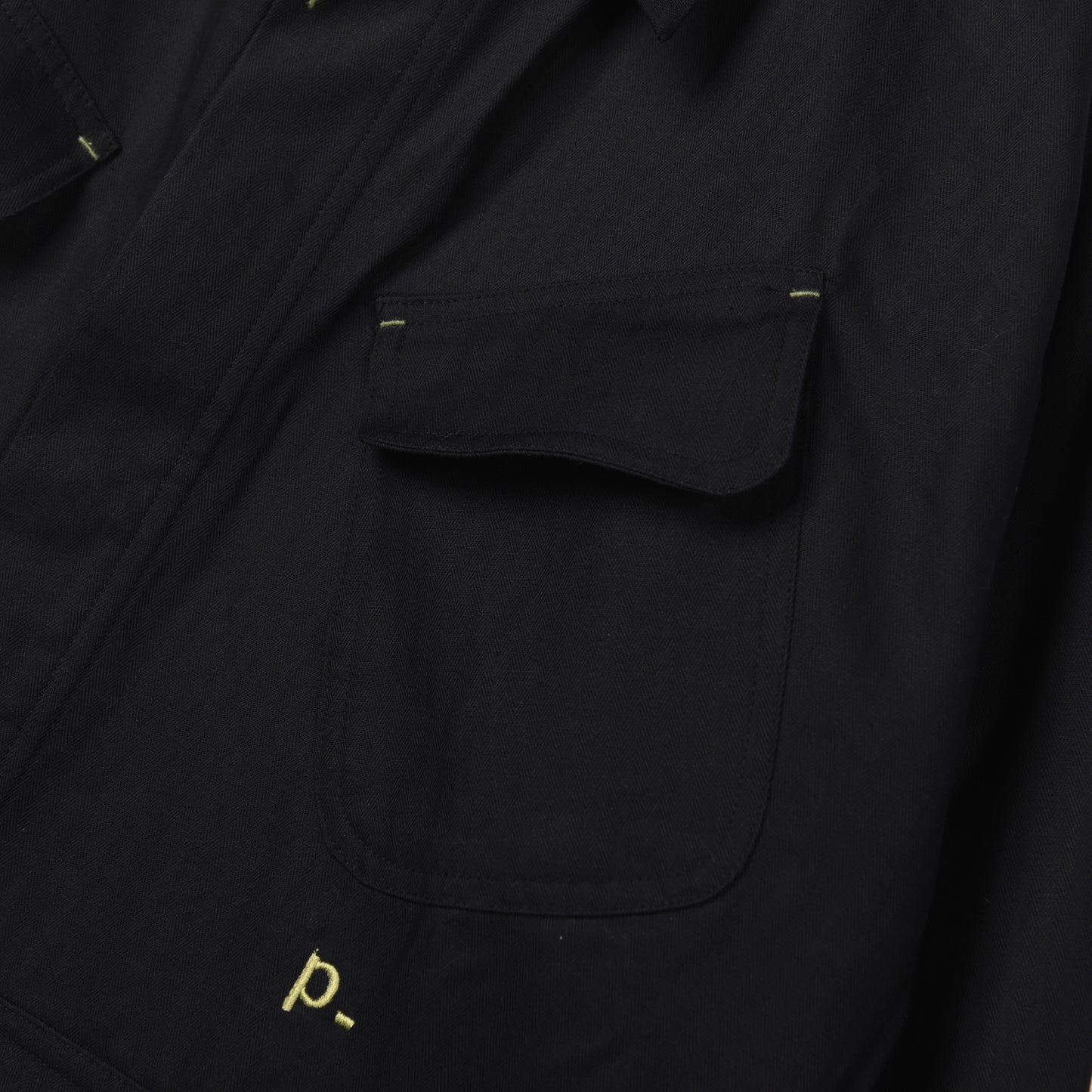 Black Herringbone Essential Jungle Field Jacket